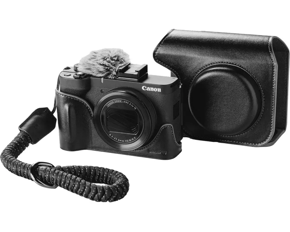 Smallrig Ledertaschen-Set für Canon PowerShot V1 Schwarz