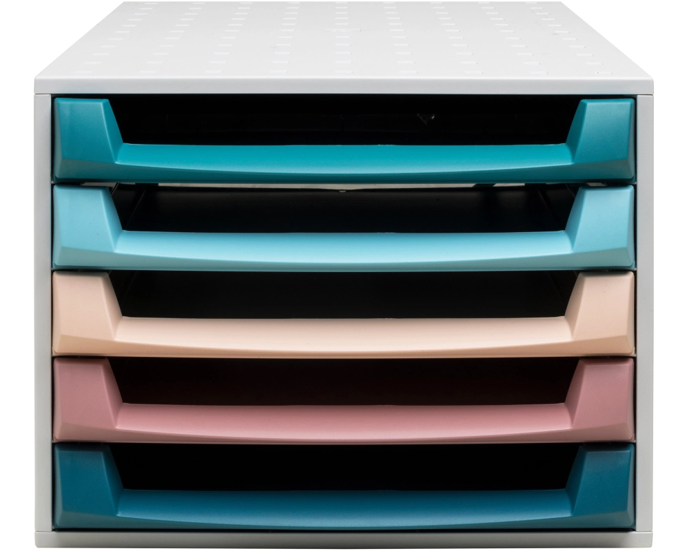 EXACOMPTA Schubladenbox SKANDI A4+ 221606D The Box, 5 Schubladen