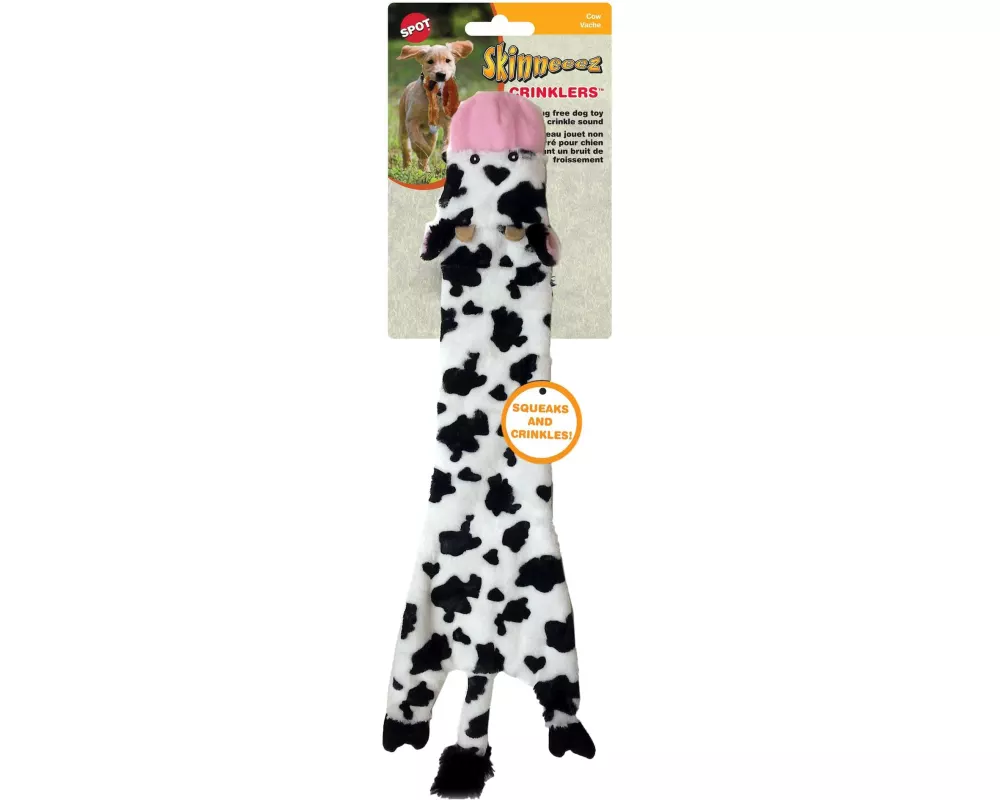 Skinneeeze Hunde-Spielzeug Plüsch Kuh, L