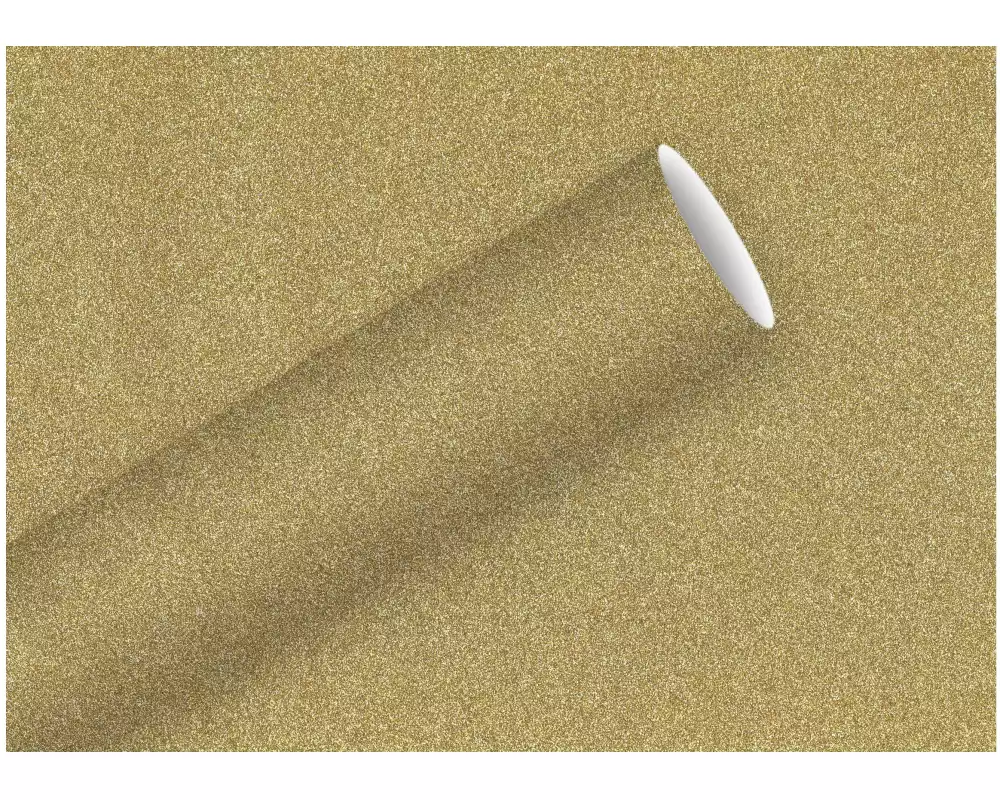 Braun + Company Geschenkpapier Glitzer Gold, 1.5 m x 70 cm
