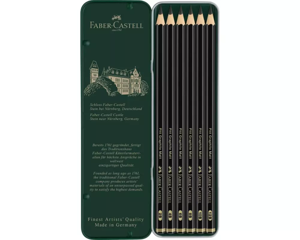 Faber-Castell Graphitstift Graphit-Set Matt 6 Stück