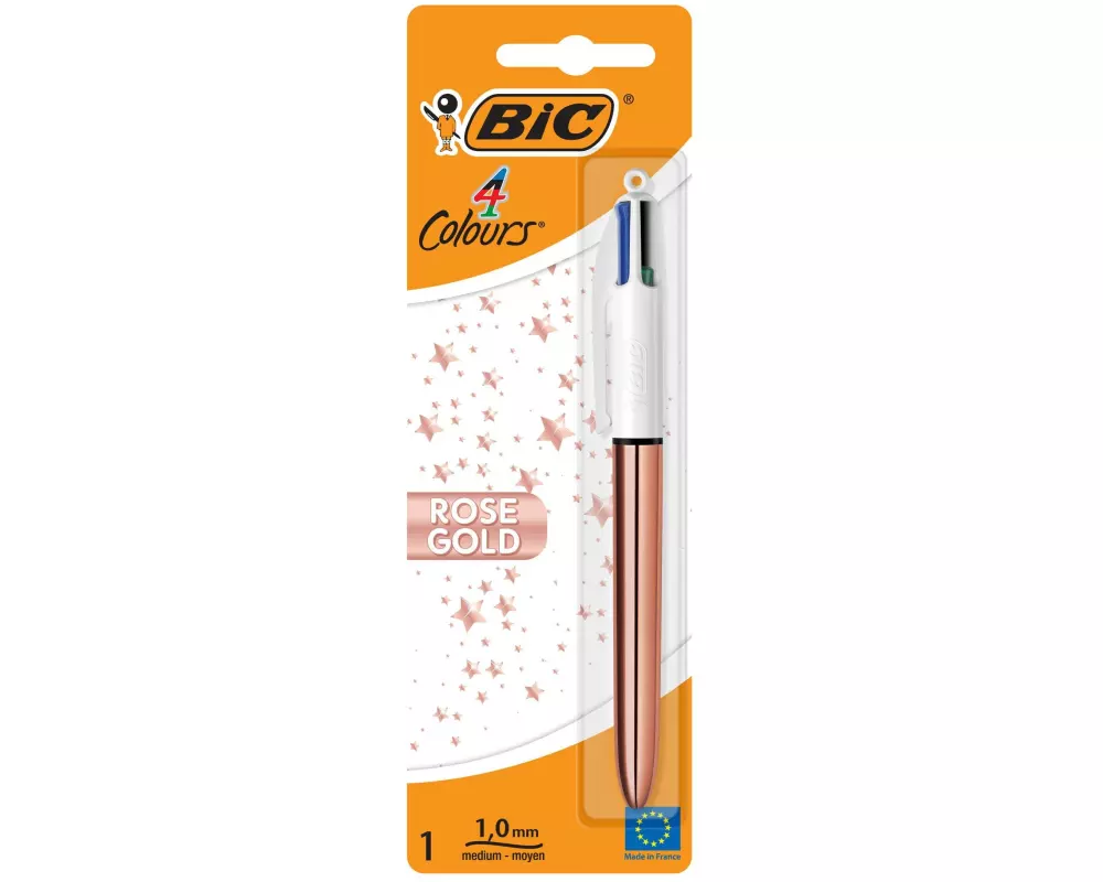 BIC Mehrfarbenkugelschreiber 4 Colours 0.32 mm, Gold