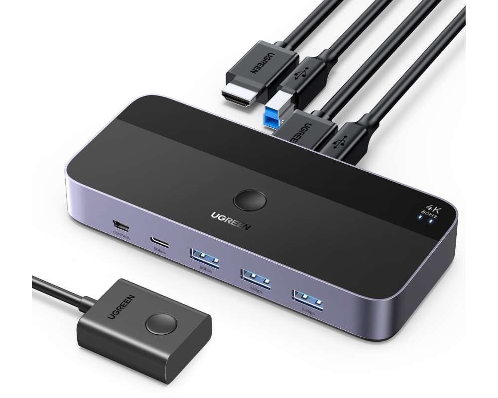 UGREEN Switch 2 In 1 Out, HDMI,KVM 15707