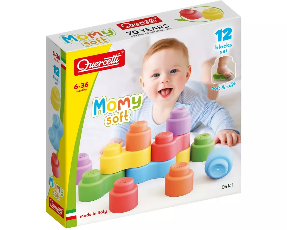 Quercetti Momy Soft - 12 weiche Bausteine
