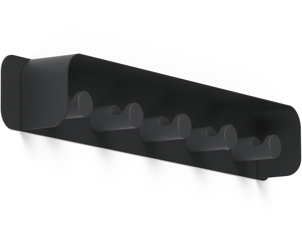 DURABLE Garderobenleiste DURASTORE 184701 schwarz, 5 Haken, 500mm