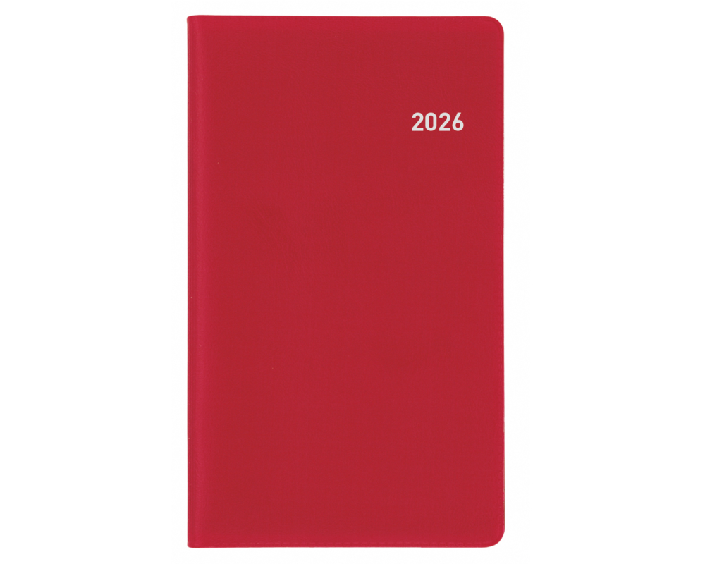 BIELLA Planer Berlin 2026 851561470026U 6M/2S weinrot ML 8.7x15.3cm