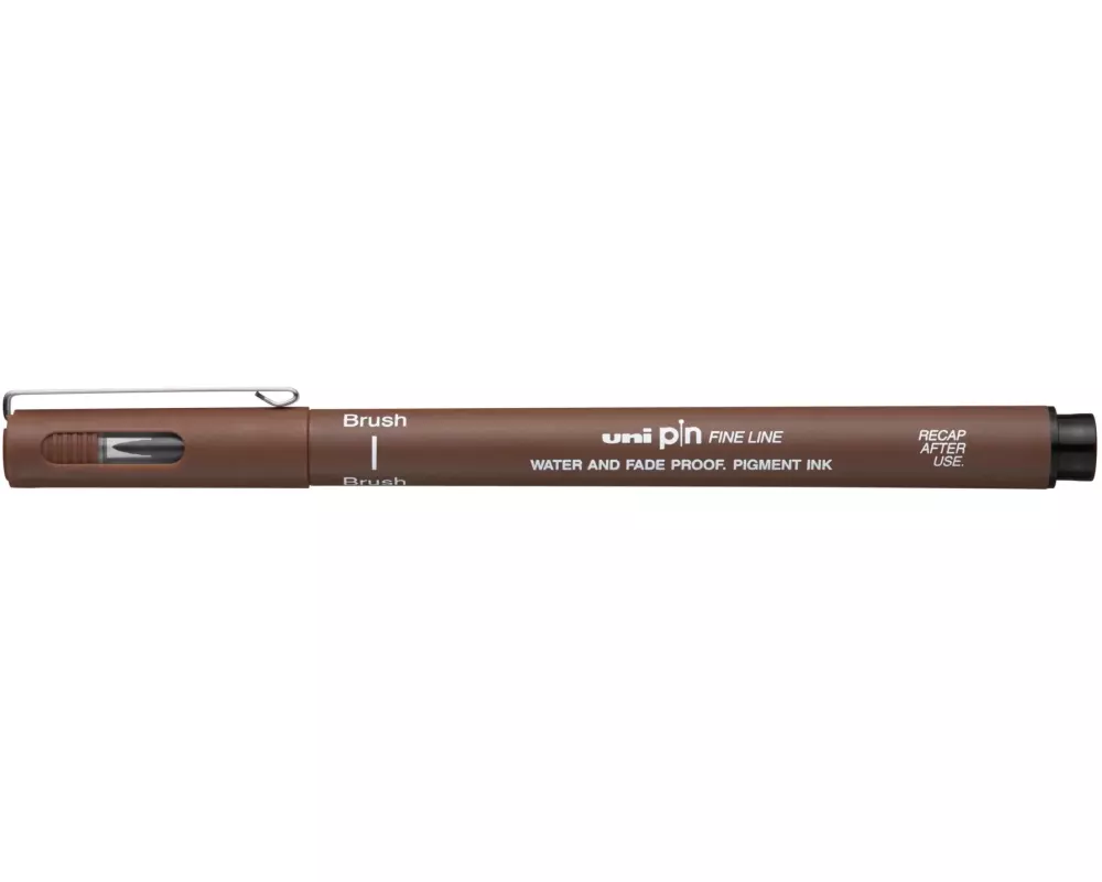 Uni Fineliner PIN Brush, Sepia