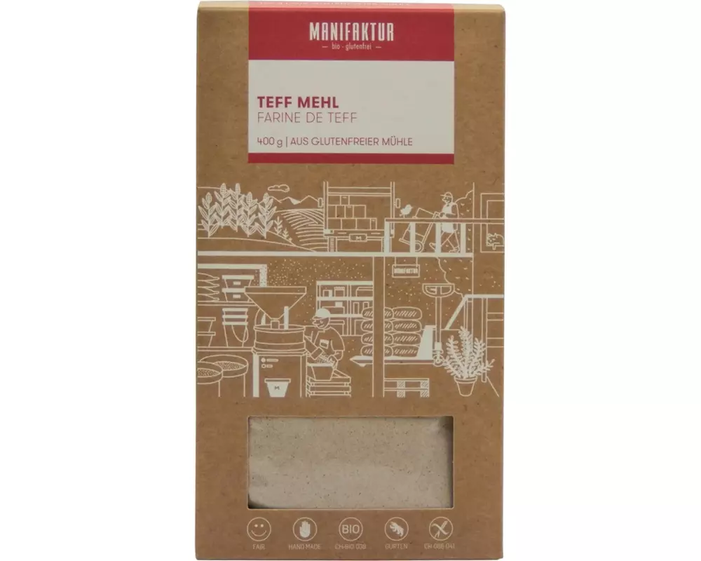 Manifaktur Teff Mehl, glutenfrei 400 g