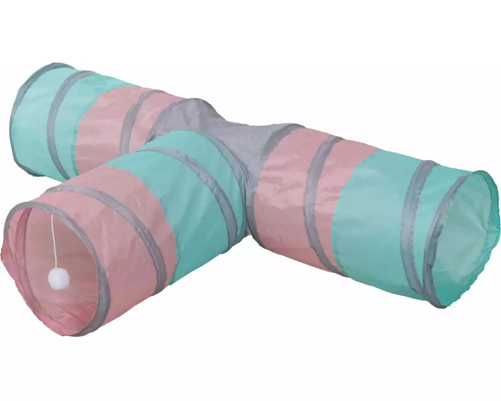 Kerbl Katzen-Spieltunnel Triangle Ø 25 cm x 80 cm x 50 cm