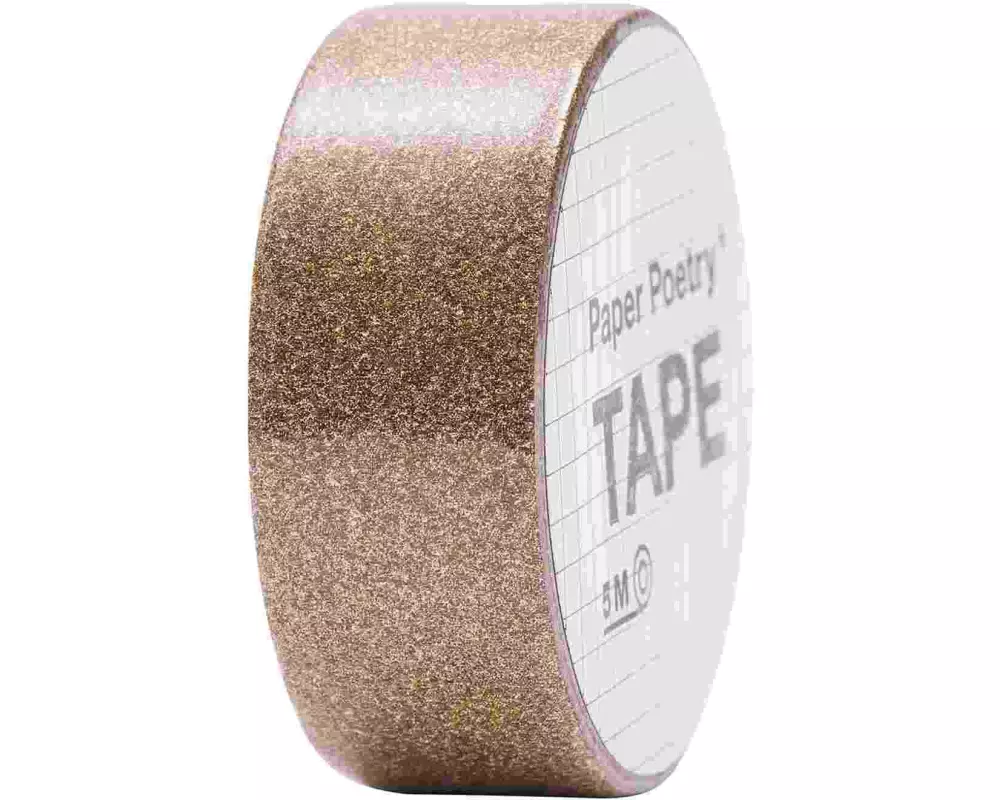 Rico Design Washi Tape Glitzer 1.9 cm x 5 m, Kupfer