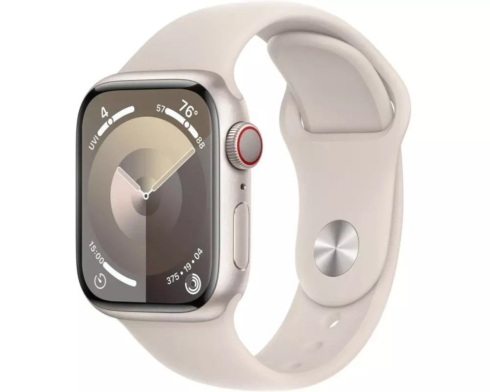 Apple Watch Series 9 41 mm LTE Alu Polarstern Sport S/M