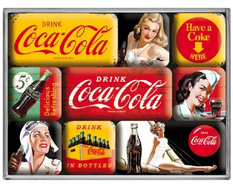 Nostalgic Art Magnet-Set Coca-Cola 1 Stück, Mehrfarbig