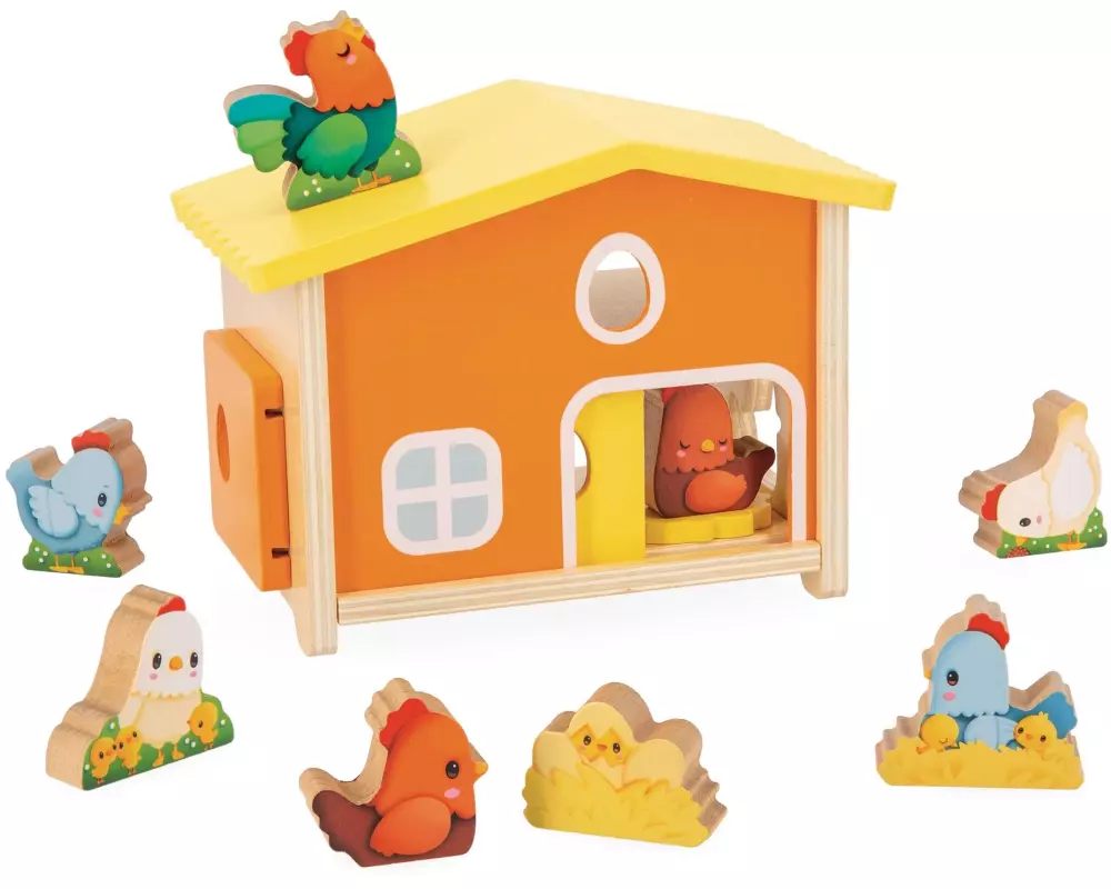 Janod Beschäftigungsspielzeug Mein erster Hühnerstall