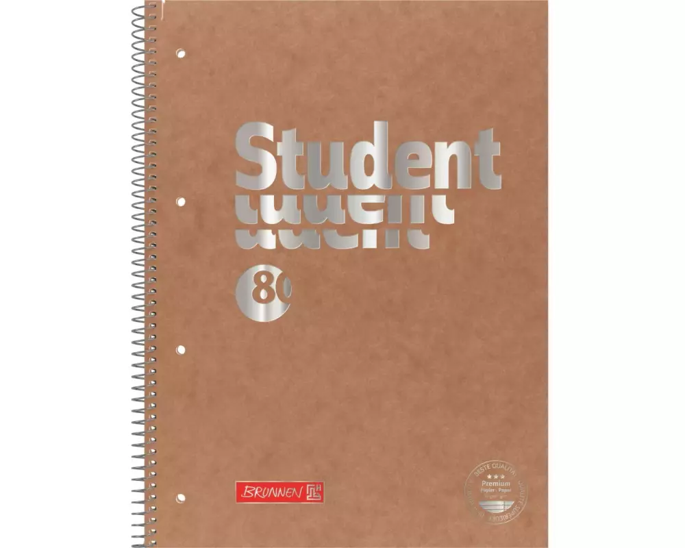 Brunnen Collegeblock Premium Fact A4, Liniert, Braun