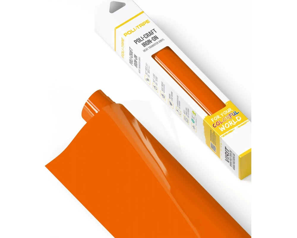 Poli-Tape Aufbügelfolie Poli-Flex turbo, 30.5 x 122 cm, Orange