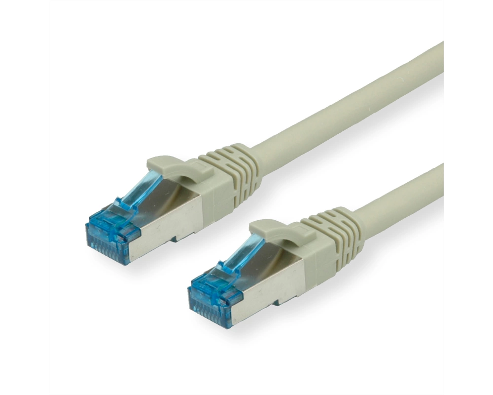VALUE Patchkabel Cat.6A (Class EA) S/FTP (PiMF), LSOH, grau, 0,15 m