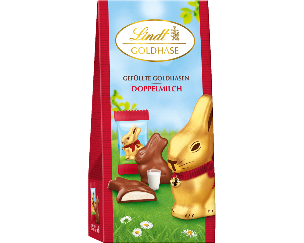 LINDT Goldhase Double Lait 664190 Bag, 80g