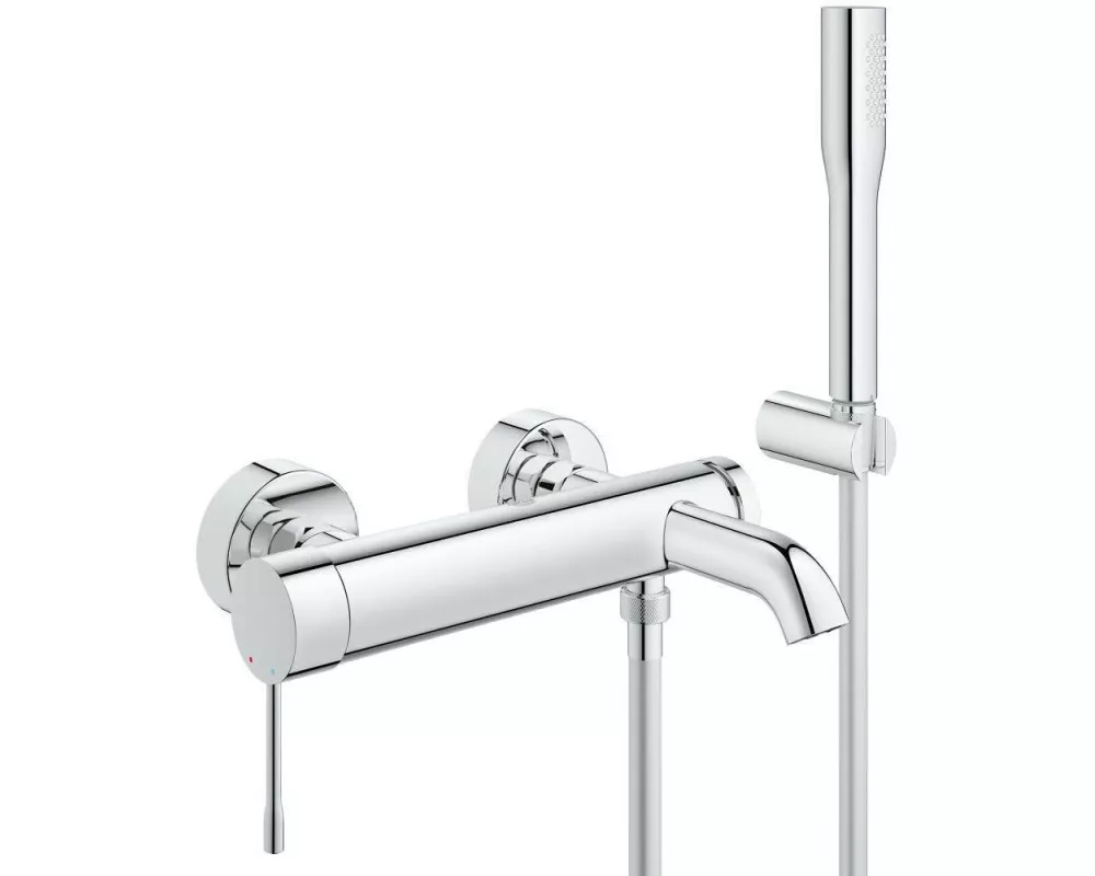 GROHE Badewannenarmatur Essence 1/2", Chrom, mit Handbrause