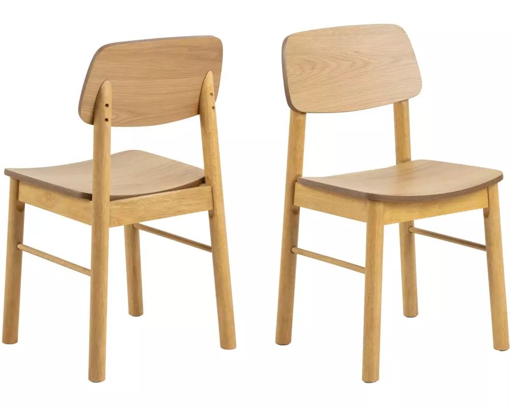 AC Design Stuhl Barlow, 2 Stück Hellbraun