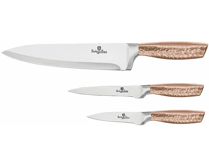 Berlinger Haus 3 teiliges Messerset Rosegold Metallic Line