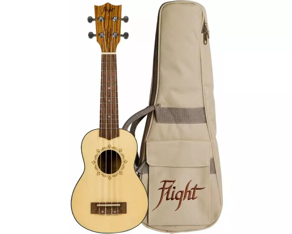 Flight Ukulele Soprano – Spruce/Zebrano