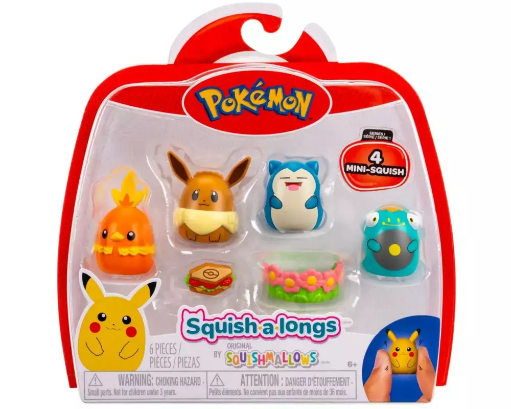 Squishmallows Squishalongs Pokémon 4 Pack Assortiert