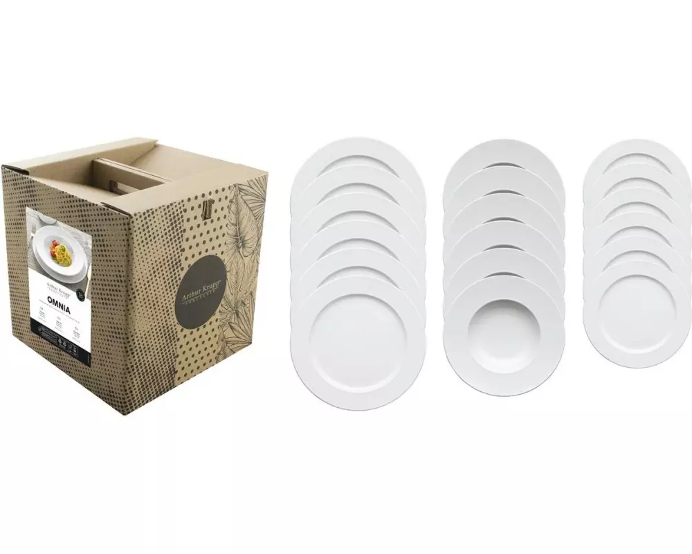 Arthur Krupp Speise-Service Omnia 18 Stück,Weiss