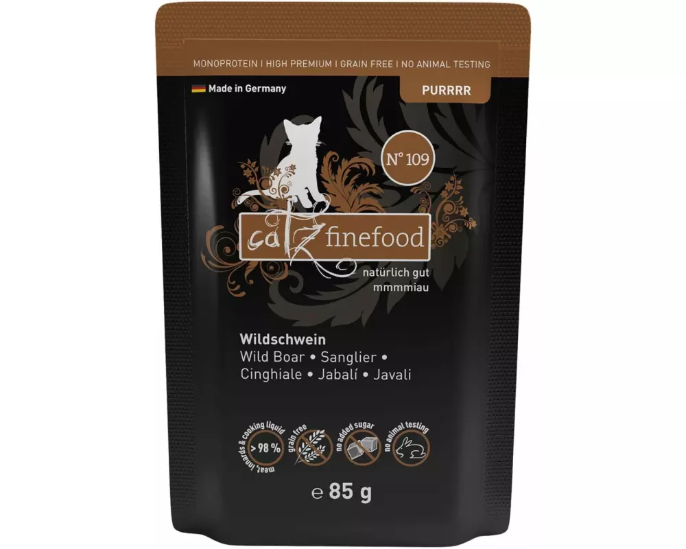 catz finefood Nassfutter Purrrr No.109 Schwein, 85 g