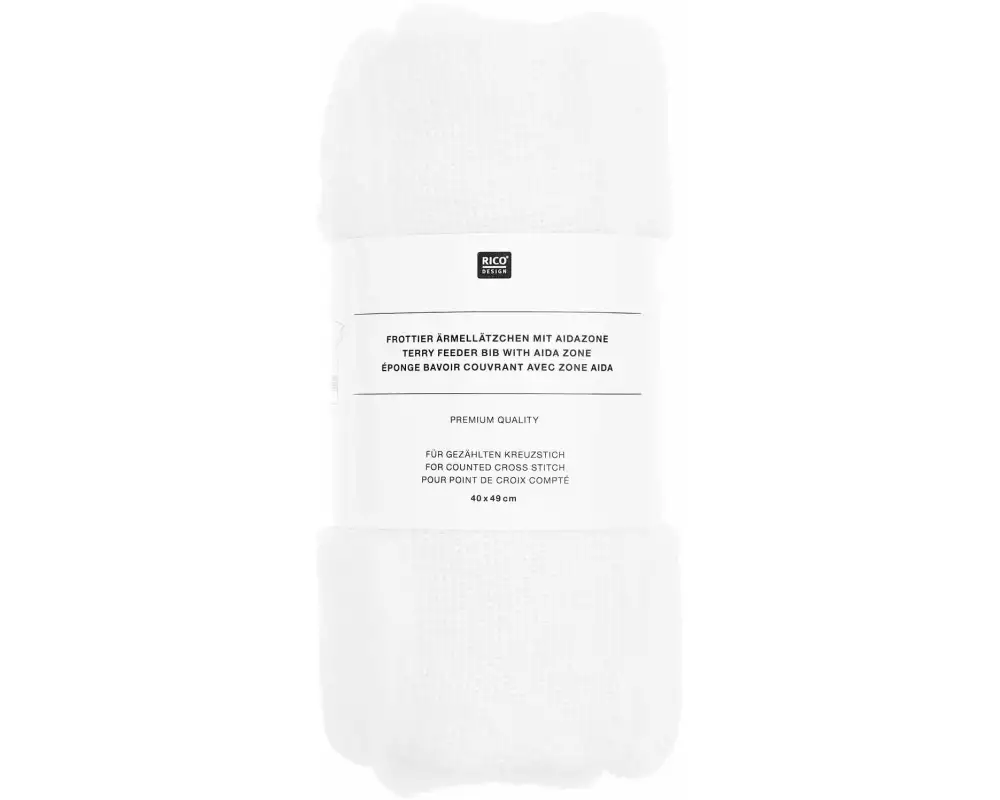 Rico Design Lätzchen Weiss, 40 x 49 cm