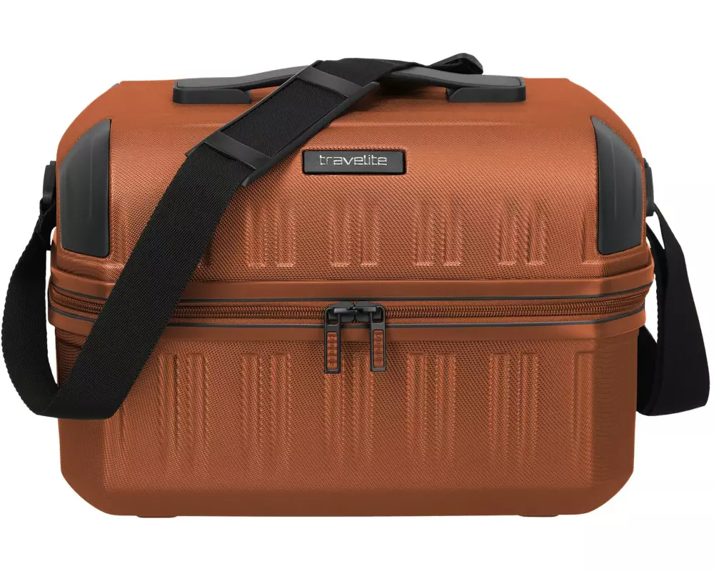 travelite DYNAMIIC Beautycase Hartschale 20 l Kupfer Braun