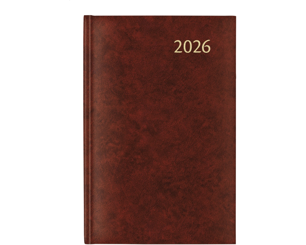 AURORA Agenda Florence Daily 2026 3215R 1T/1S bordeaux ML 14x21cm