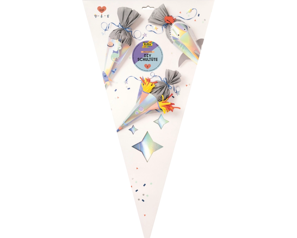 FOLIA Schultüten-Bastelset SPACE 92701 73.5x40.8x2.5cm