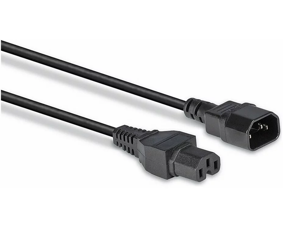 LINDY 2m IEC, C14 to IEC, C15, Extension Cable
