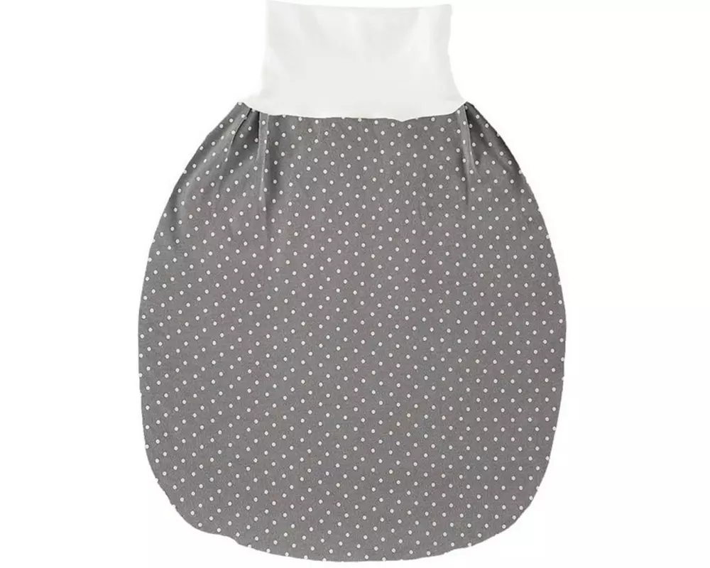 Träumeland Strampelsack Pünktchen grau