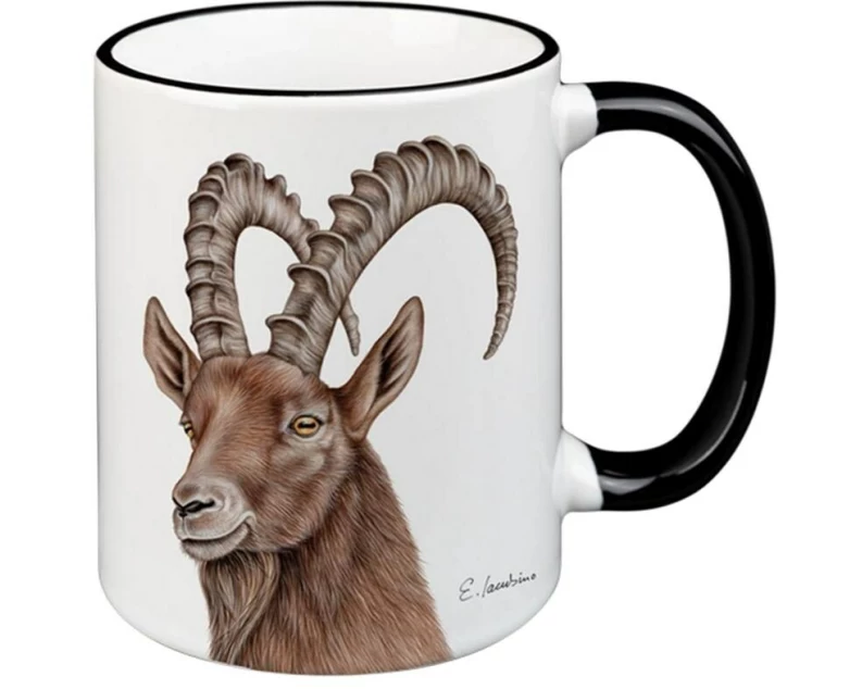 creanorm Tasse Steinbock 330 ml, 1 Stück, Schwarz/Mehrfarbig