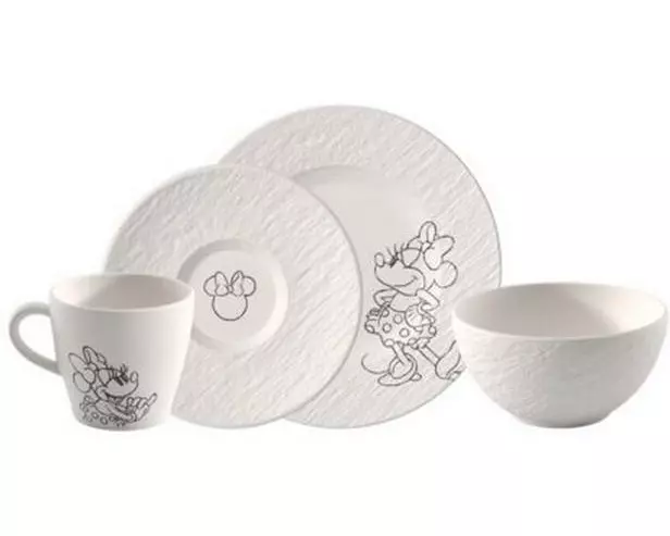 Villeroy & Boch Manufacture Rock – Mickey Mouse Frühstück-Set, 4-teilig