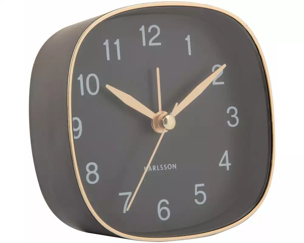 KARLSSON Klassischer Wecker Travel Square Black