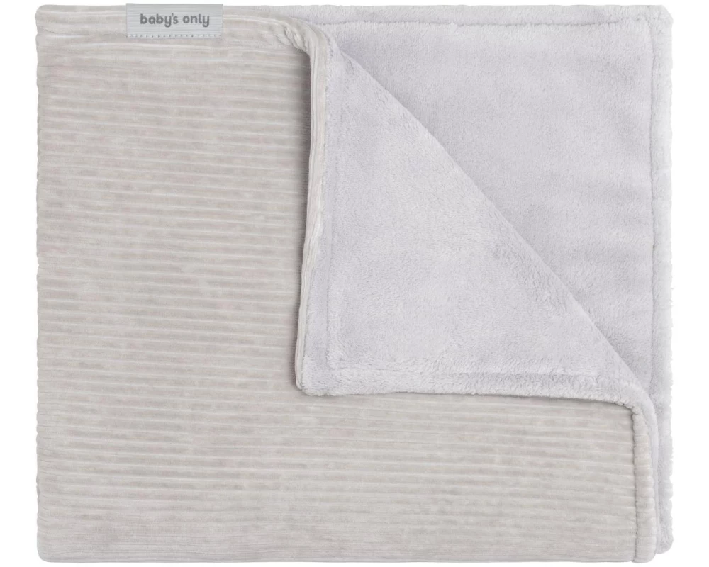 baby's only Babydecke Teddyfutter Sense Kieselgrau