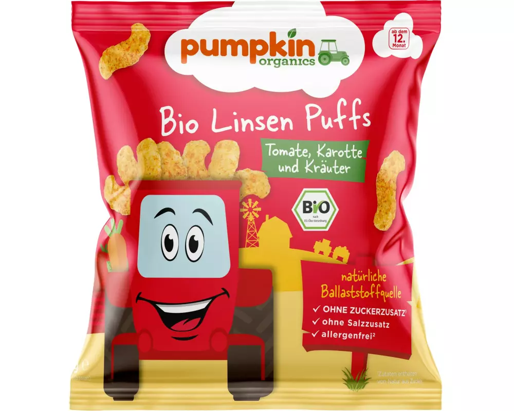 pumpkin organics Linsen-Puffs 20 g