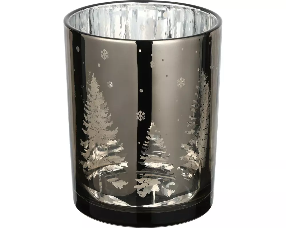 EGLO Teelichthalter Windlicht Christmas Lukut 12.5 cm Braun, Glas