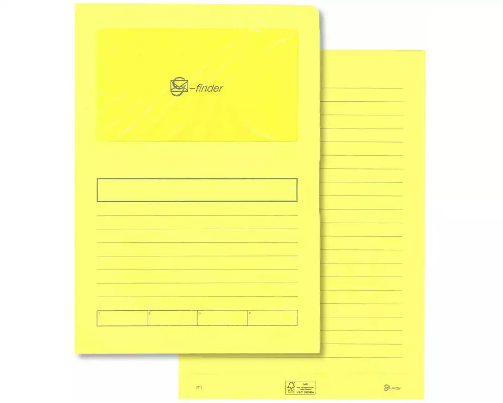 Goessler Ordnungsmappe G-Finder mit VD Hellgelb, 100 Stück