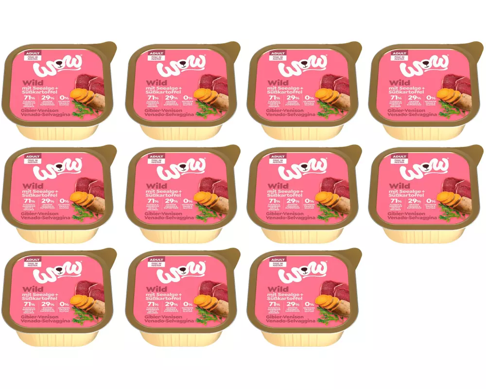 WOW Nassfutter Adult Wild Schale, 11 x 150 g