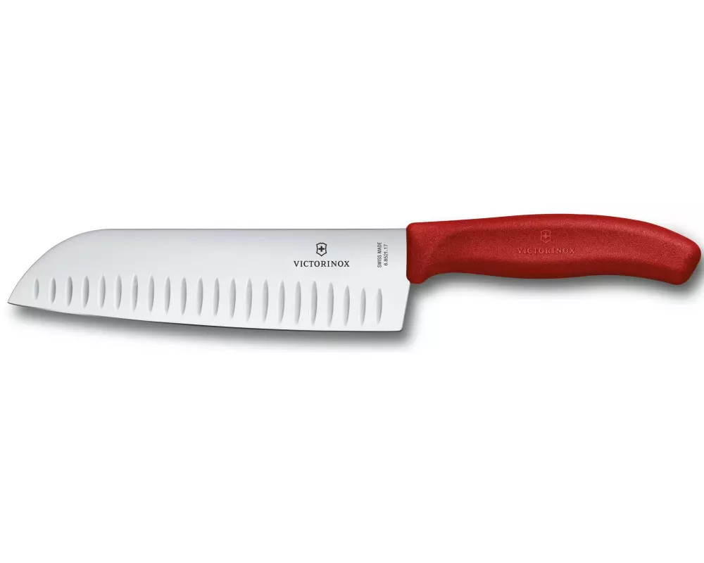 Victorinox Santokumesser Swiss Classic Rot/Silber