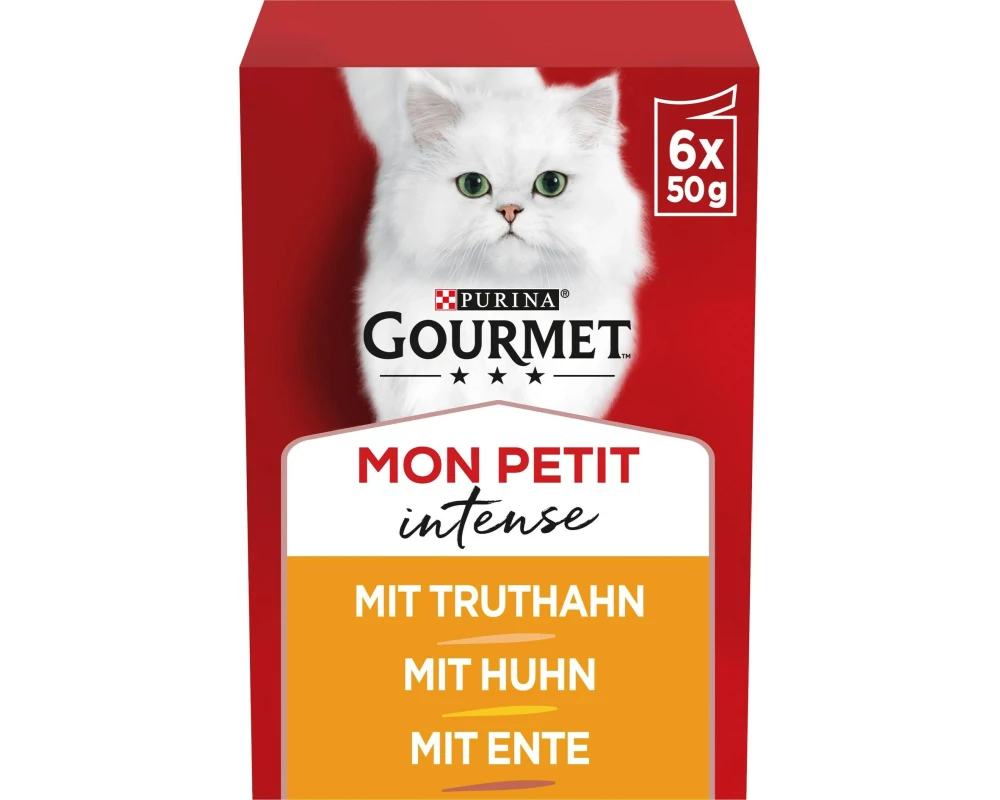 Purina Gourmet Nassfutter Mon Petit Intense mit Geflügel 6 x 50 g
