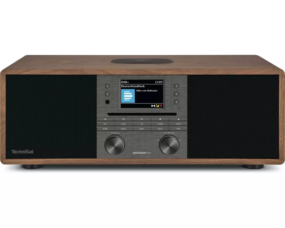 Technisat DAB+ Radio DIGITRADIO 650 Anthrazit/Walnuss