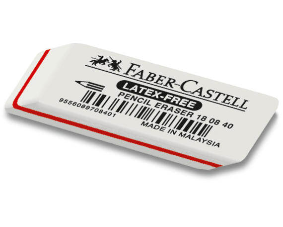 FABER-CASTELL Radierer Latex-free 180840 weiss