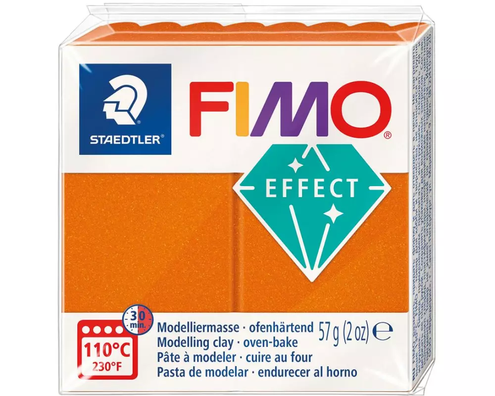 Fimo Modelliermasse Fimo effect 57g Orange metallic