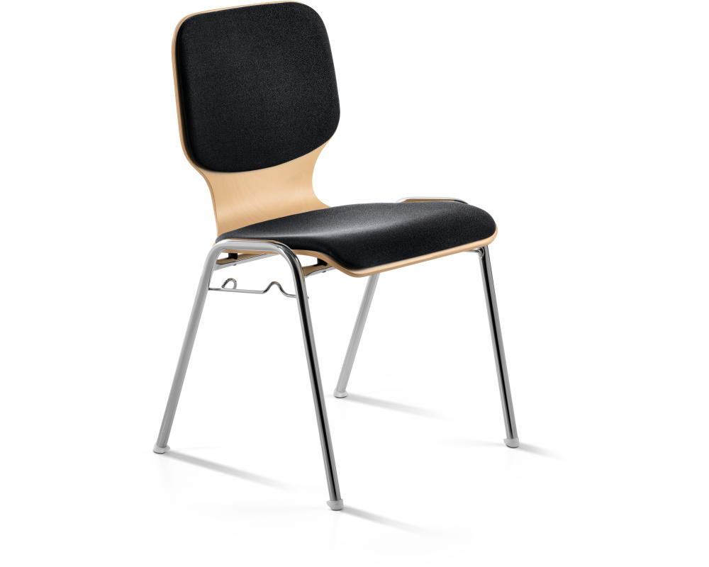 MAYER Besucherstuhl Wood Comf. Plus 211601 stapelbar, 2 Polster