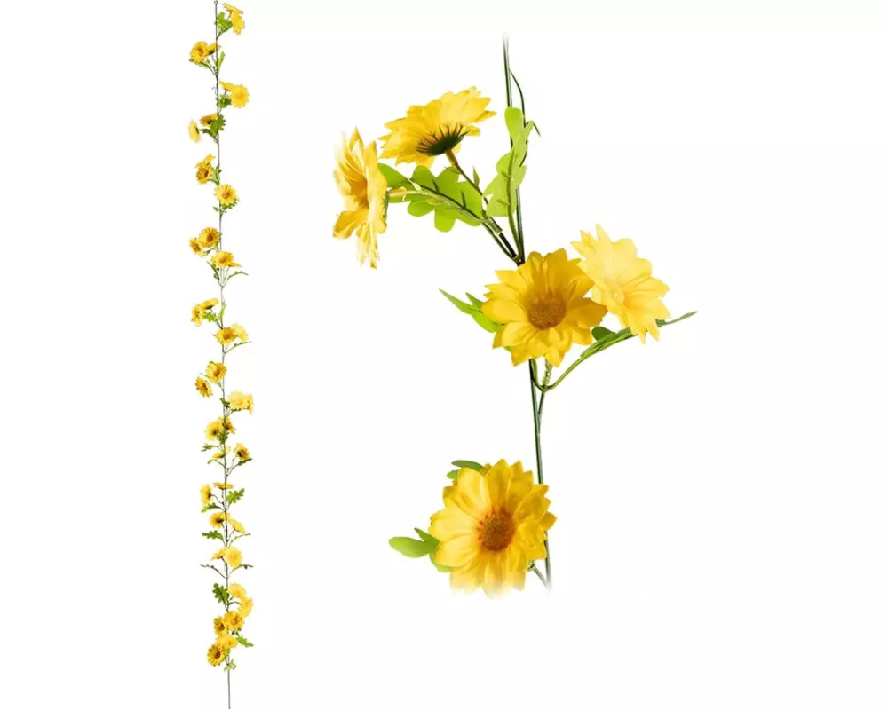 Dekomat AG Gänseblümchengirlande Gelb 180 cm