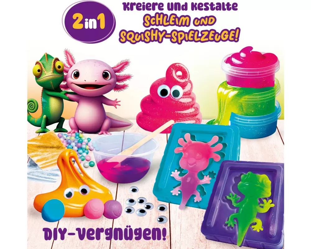 Lisciani Squish Slime DIY, mit Glitzer